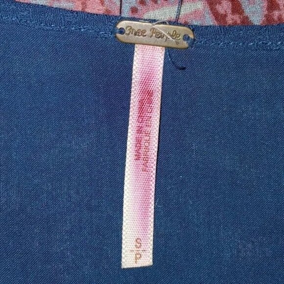 Free People Marla Dreams Blue Boho Tunic - Picture 5 of 6
